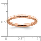 Sterling Silver Stackable Expressions Pink-plated Hammered Ring
