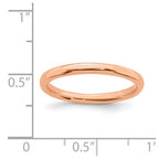 Sterling Silver Stackable Expressions Pink-plated Polished Ring