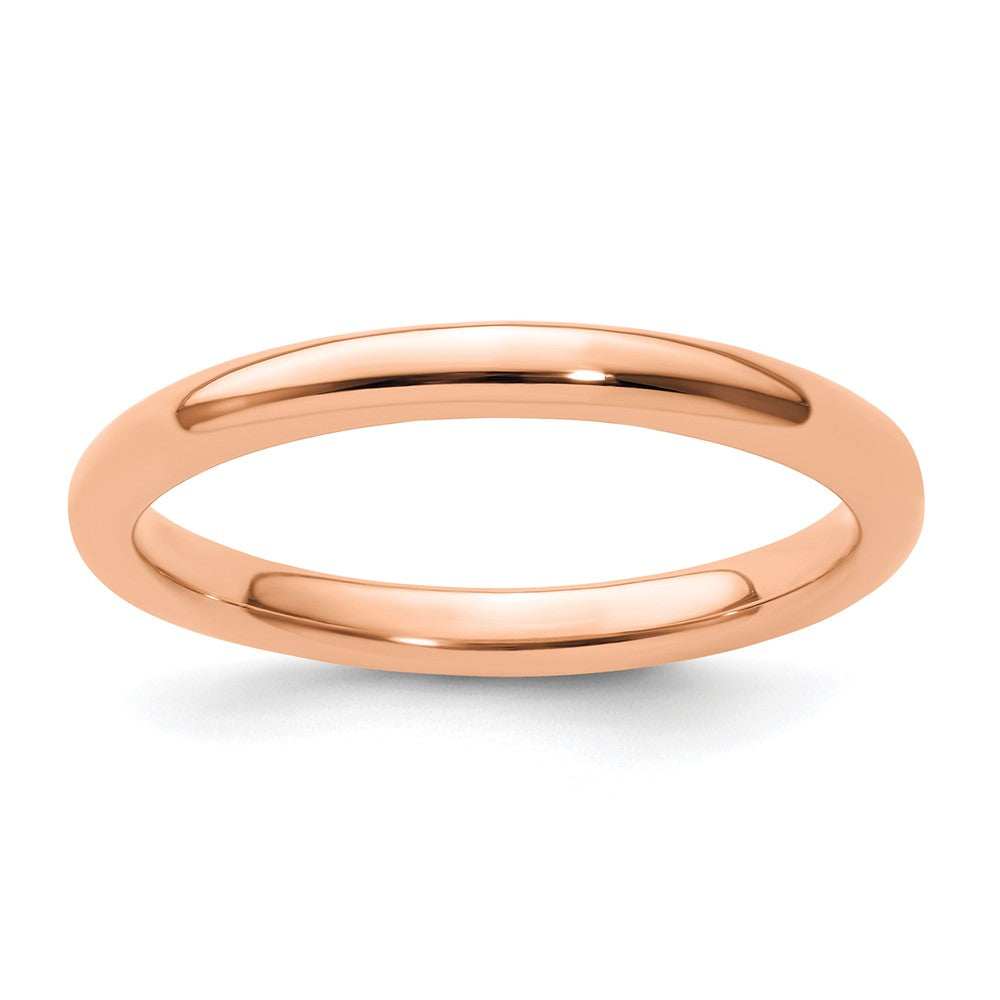 Sterling Silver Stackable Expressions Pink-plated Polished Ring