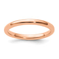 Sterling Silver Stackable Expressions Pink-plated Polished Ring