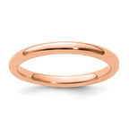Sterling Silver Stackable Expressions Pink-plated Polished Ring