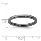 Sterling Silver Stackable Expressions Black-plated Polished Ring