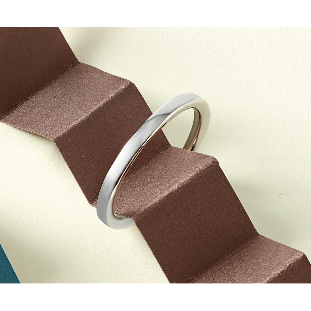 Sterling Silver Stackable Expressions Rhodium Polished Ring