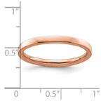 Sterling Silver Stackable Expressions Pink-plated Polished Ring