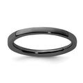 Sterling Silver Stackable Expressions Black-plated Polished Ring