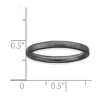 Sterling Silver Stackable Expressions Black-plated Satin Ring