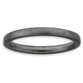Sterling Silver Stackable Expressions Black-plated Satin Ring