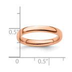 Sterling Silver Stackable Expressions Pink-plated Polished Ring