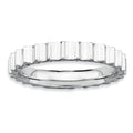 Sterling Silver Stackable Expressions Rhodium Ring