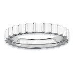 Sterling Silver Stackable Expressions Rhodium Ring
