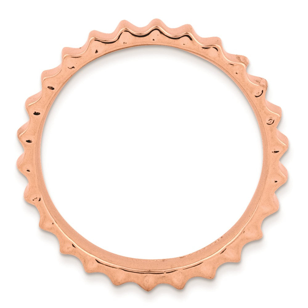 Sterling Silver Stackable Expressions Pink-plated Ring