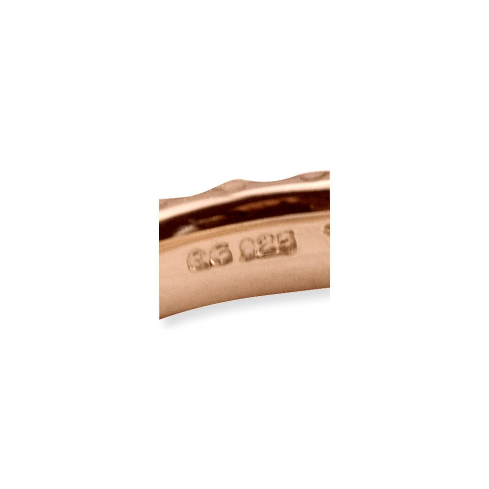 Sterling Silver Stackable Expressions Pink-plated Ring