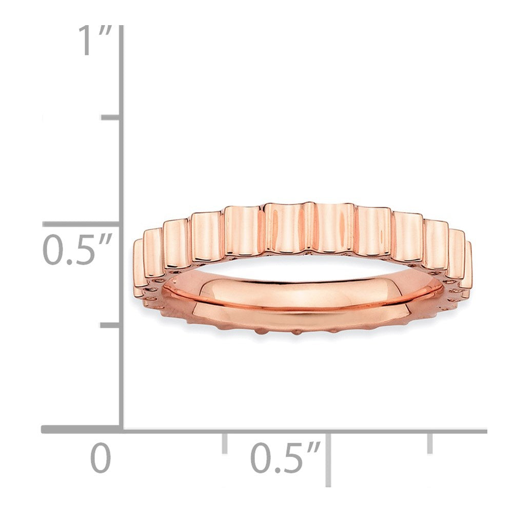 Sterling Silver Stackable Expressions Pink-plated Ring