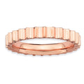 Sterling Silver Stackable Expressions Pink-plated Ring