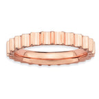 Sterling Silver Stackable Expressions Pink-plated Ring