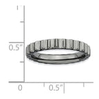 Sterling Silver Stackable Expressions Black-plated Ring