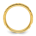 Sterling Silver Stackable Expressions Gold-plated Ring