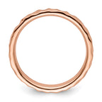 Sterling Silver Stackable Expressions Pink-plated Ring