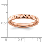 Sterling Silver Stackable Expressions Pink-plated Ring