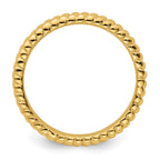 Sterling Silver Stackable Expressions Gold-plated Ring
