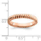 Sterling Silver Stackable Expressions Pink-plated Ring