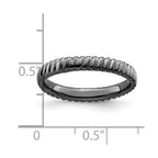 Sterling Silver Stackable Expressions Black-plated Ring
