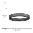 Sterling Silver Stackable Expressions Black-plated Satin Ring