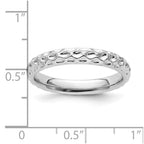 Sterling Silver Stackable Expressions Rhodium Ring
