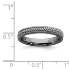 Sterling Silver Stackable Expressions Black-plated Ring