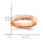Sterling Silver Stackable Expressions Pink-plated Ring