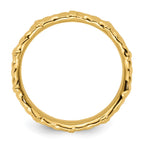 Sterling Silver Stackable Expressions Gold-plated Ring