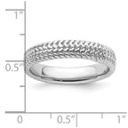 Sterling Silver Stackable Expressions Rhodium Ring