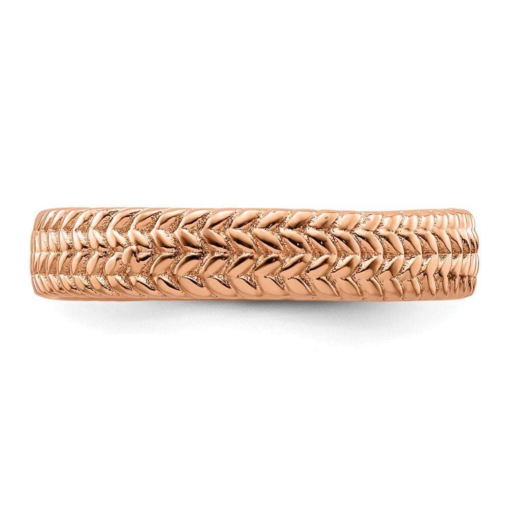 Sterling Silver Stackable Expressions Pink-plated Ring