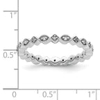 Sterling Silver Stackable Expressions Diamond Ring