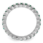 Sterling Silver Stackable Expressions Created Emerald Ring