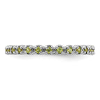 Sterling Silver Stackable Expressions Peridot Ring