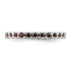 Sterling Silver Stackable Expressions Garnet Ring