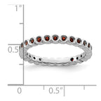 Sterling Silver Stackable Expressions Garnet Ring