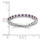 Sterling Silver Stackable Expressions Amethyst Ring