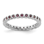Sterling Silver Stackable Expressions Rhodolite Garnet Ring