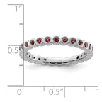 Sterling Silver Stackable Expressions Created Ruby Ring