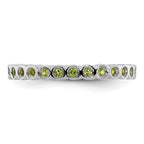Sterling Silver Stackable Expressions Peridot Ring