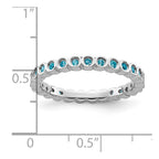 Sterling Silver Stackable Expressions Blue Topaz Ring