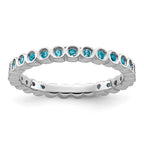 Sterling Silver Stackable Expressions Blue Topaz Ring
