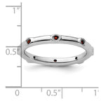 Sterling Silver Stackable Expressions Garnet Ring