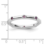 Sterling Silver Stackable Expressions Amethyst Ring