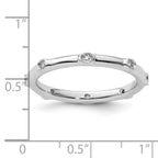 Sterling Silver Stackable Expressions White Topaz Ring