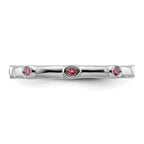 Sterling Silver Stackable Expressions Pink Tourmaline Ring