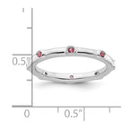 Sterling Silver Stackable Expressions Pink Tourmaline Ring