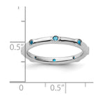 Sterling Silver Stackable Expressions Blue Topaz Ring